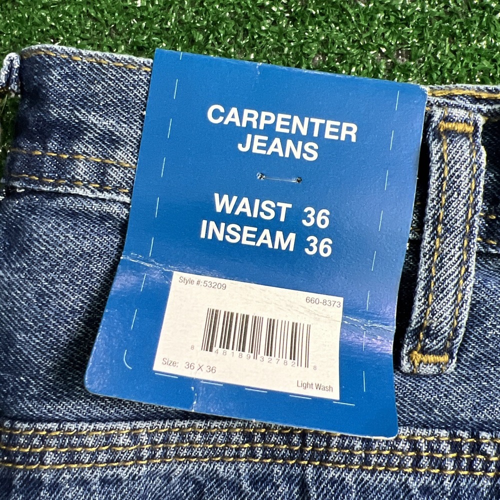 RW-Rugged Wear Loose Fit Carpenter Jeans Size 36x33 NWT - Picture 3 of 9
